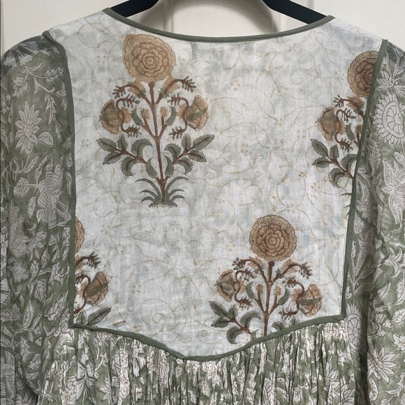 Daughters Of India sz XS Kyra Mini Dress In Pistachio Green boho indie romantic - Picture 6 of 9